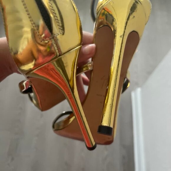 Giuseppe Zanotti Shoes - gold heels size 10